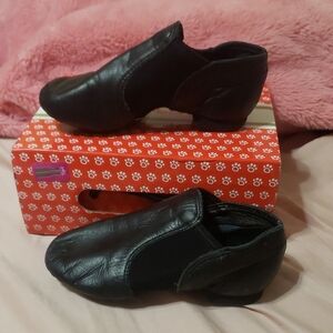 Capezio Black Kids Slip-On Jazz Shoes